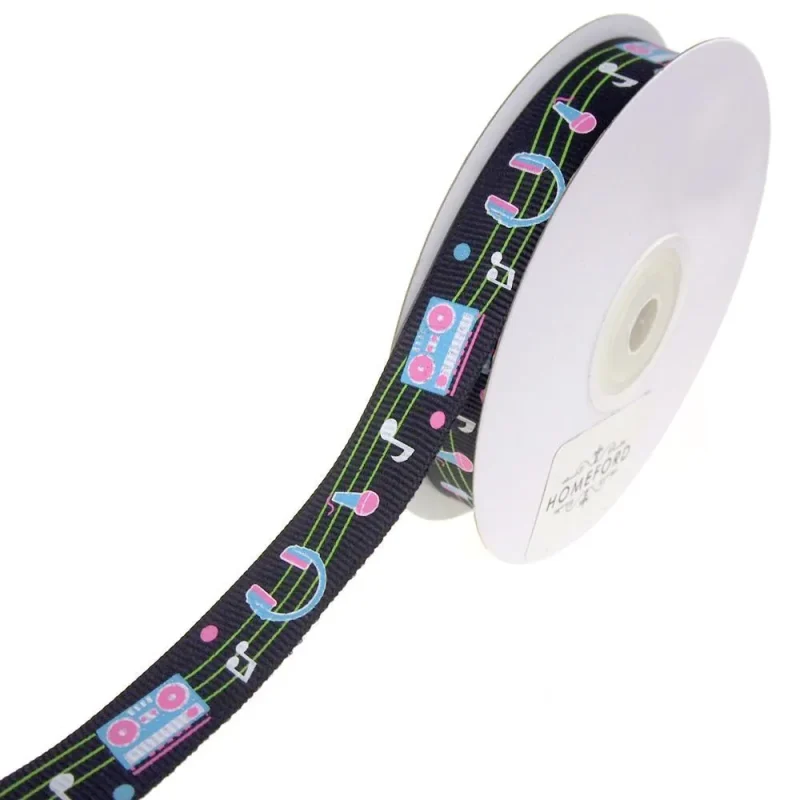 black grosgrain ribbon for diy crafts 5 8 x 10 yards