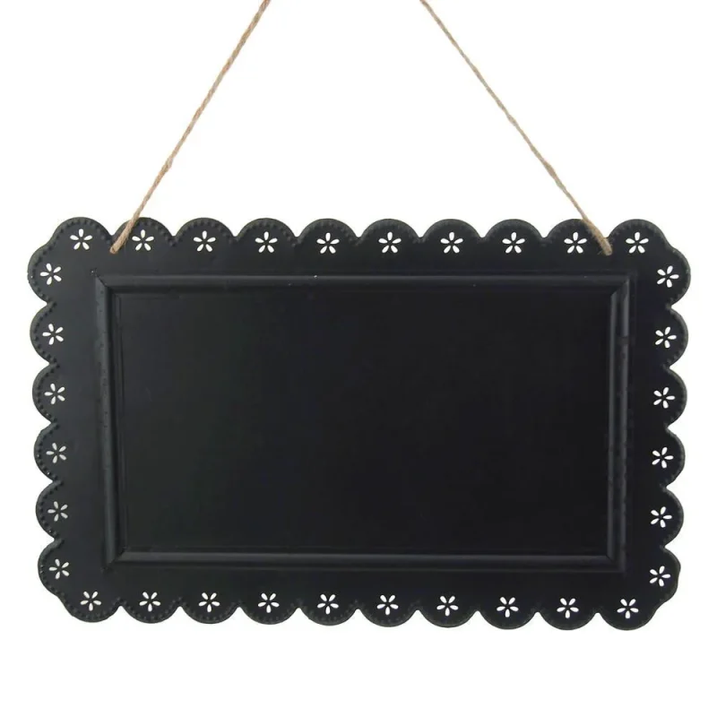 black metal chalkboard frame sign 15 with eyelet edge