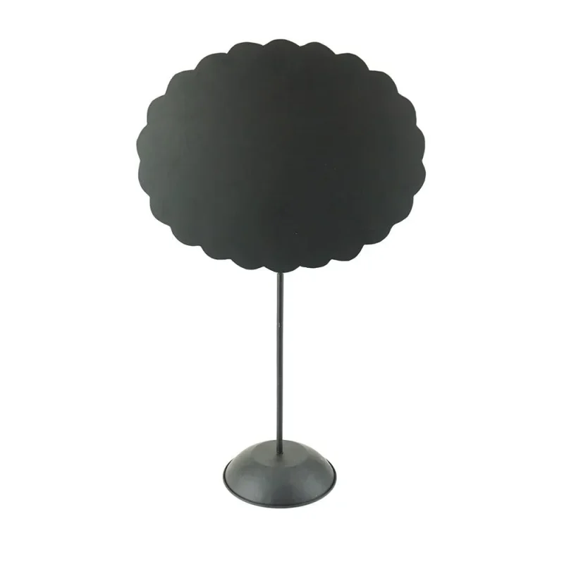 black scalloped oval magnetic board with stand 21 75