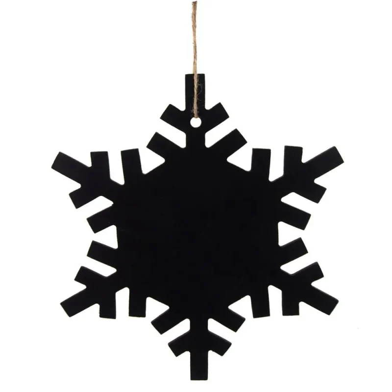 black snowflake chalkboard wall plaque 9 75 wooden decor