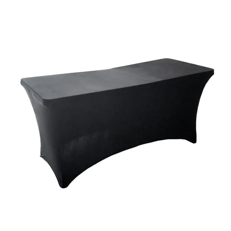 black spandex rectangular table cover 6ft