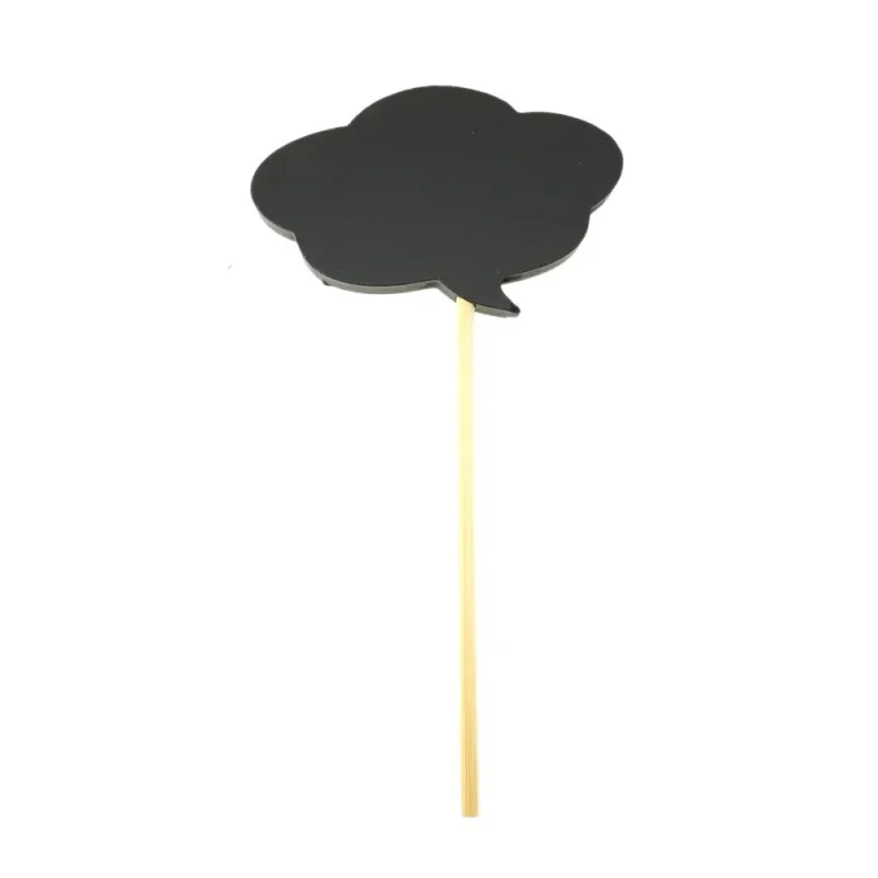 black thought bubble chalkboard stick 7 5 inch