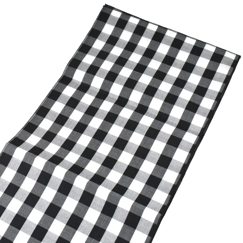 black white buffalo check table runner 72 x 14