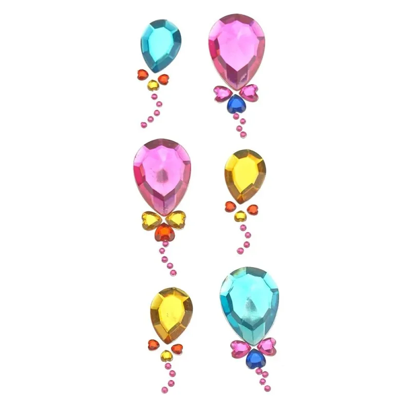 bling gem balloon stickers 6 pack