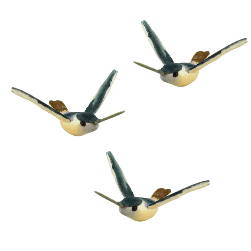 blue hummingbird open wing decorations 2 5 inch 3 pack