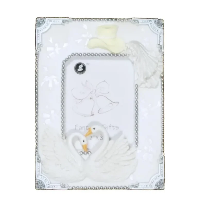 bridal shower keepsake frame double swan design 4 3 4 inch