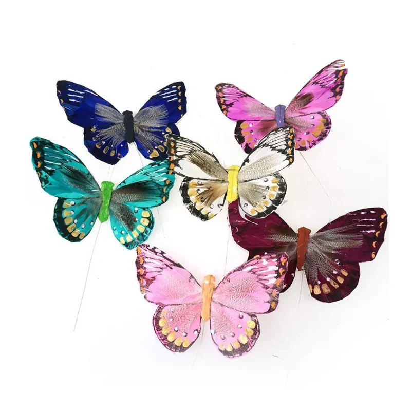 bright butterfly floral decor set 5 inch 12pcs