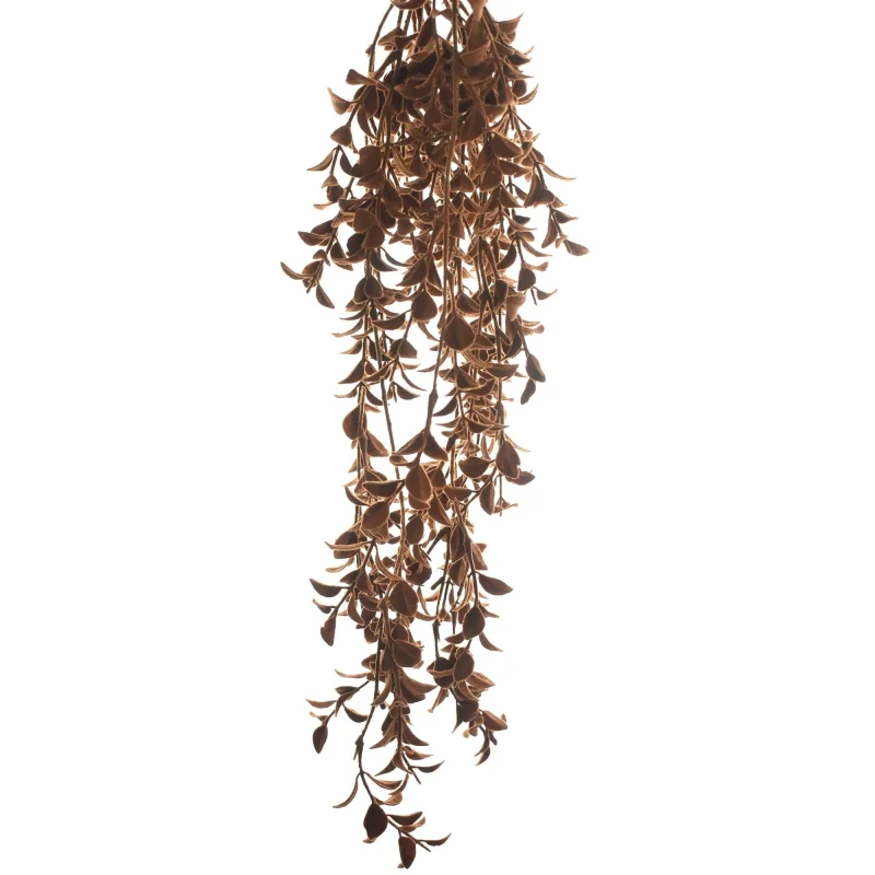 brown myrtle branch 25 inch flocked drapery