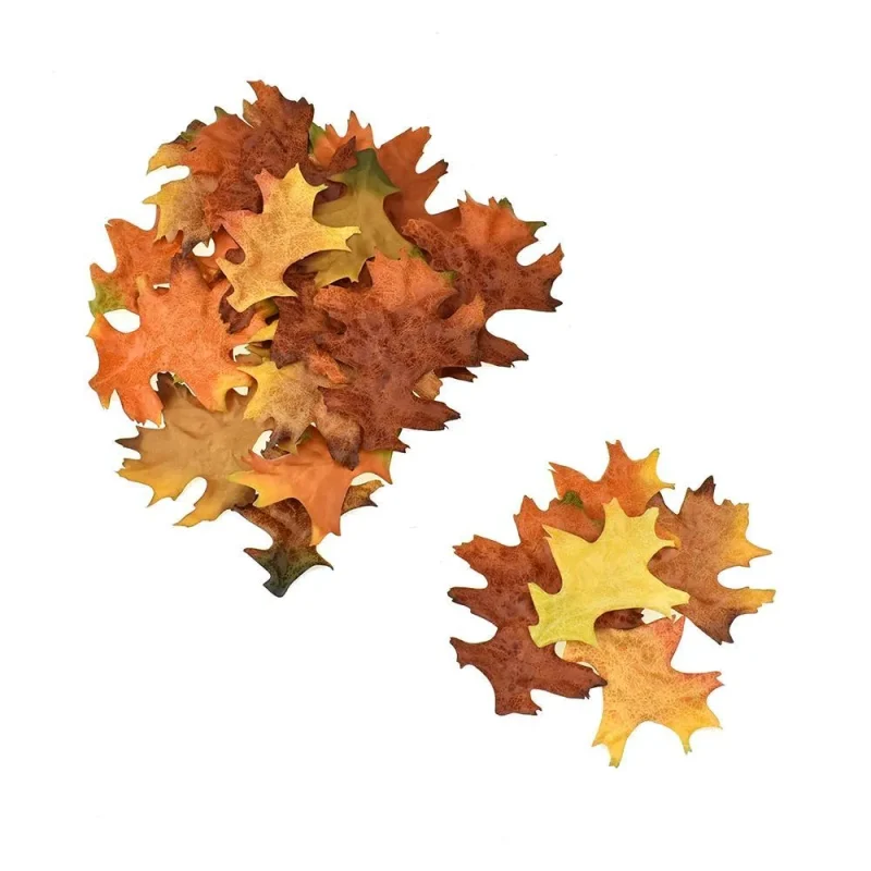 brown oak leaves assorted sizes 24 pack