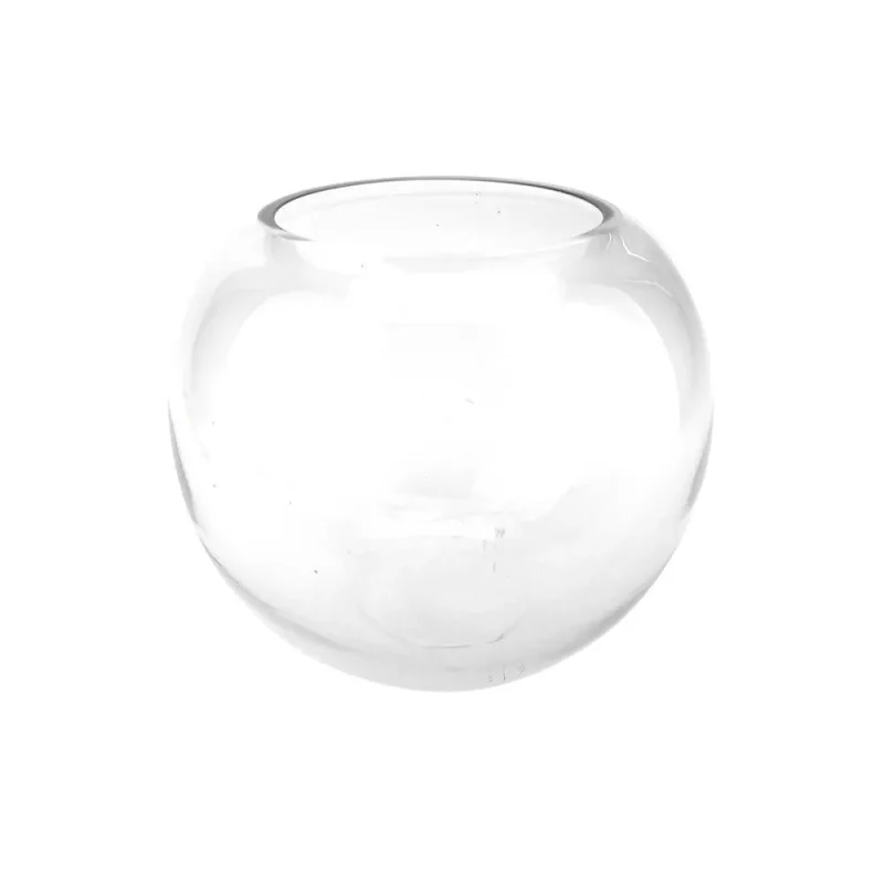 bubble glass vase round 7 inch