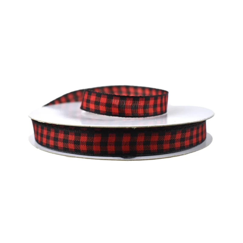 buffalo plaid gingham ribbon 3 8 x 25 yards