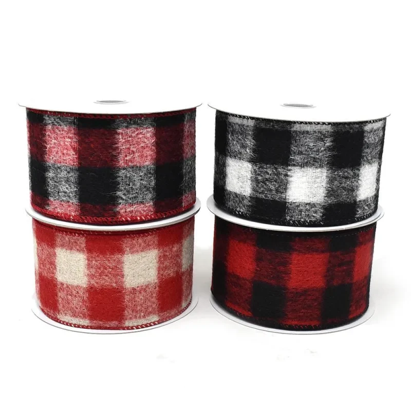 buffalo plaid wired ribbon