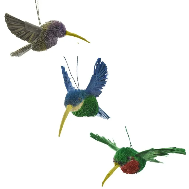 buri hummingbird 3 piece ornament set