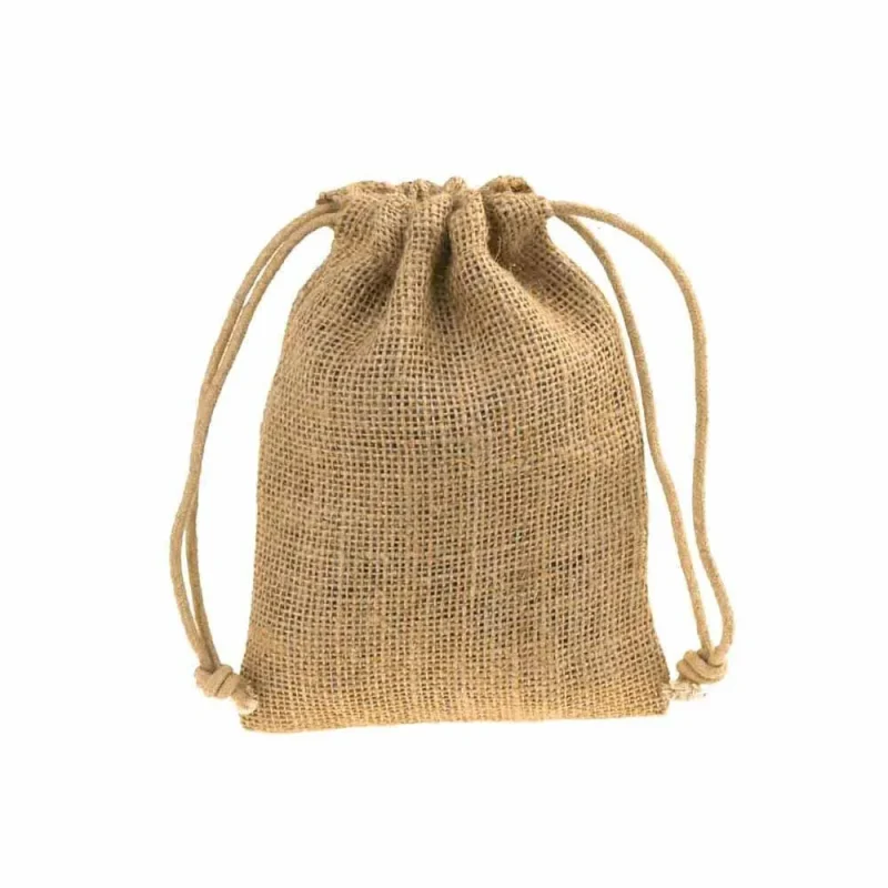 burlap drawstring favor bags 12 pack