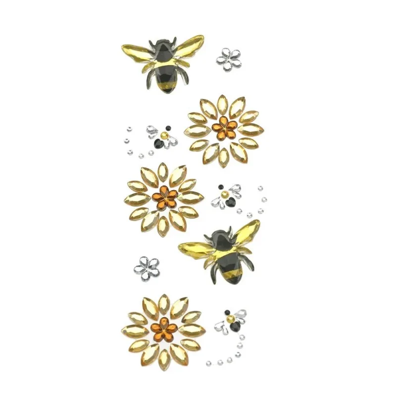 busy bee gem accent stickers 10 pack