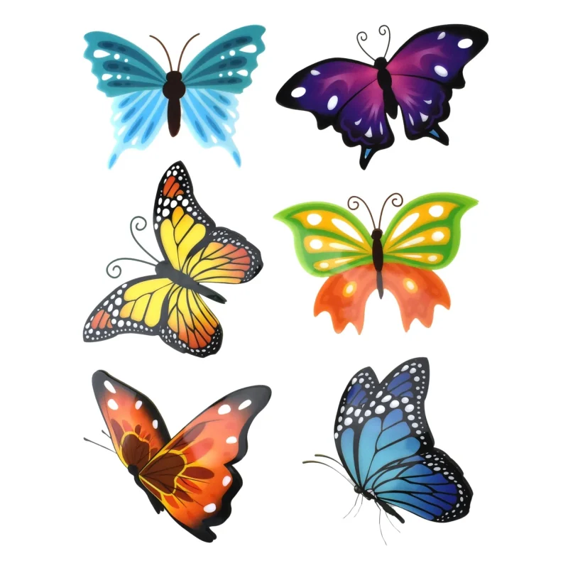 butterfly 3d wall decals 6 pack 4 8 inch