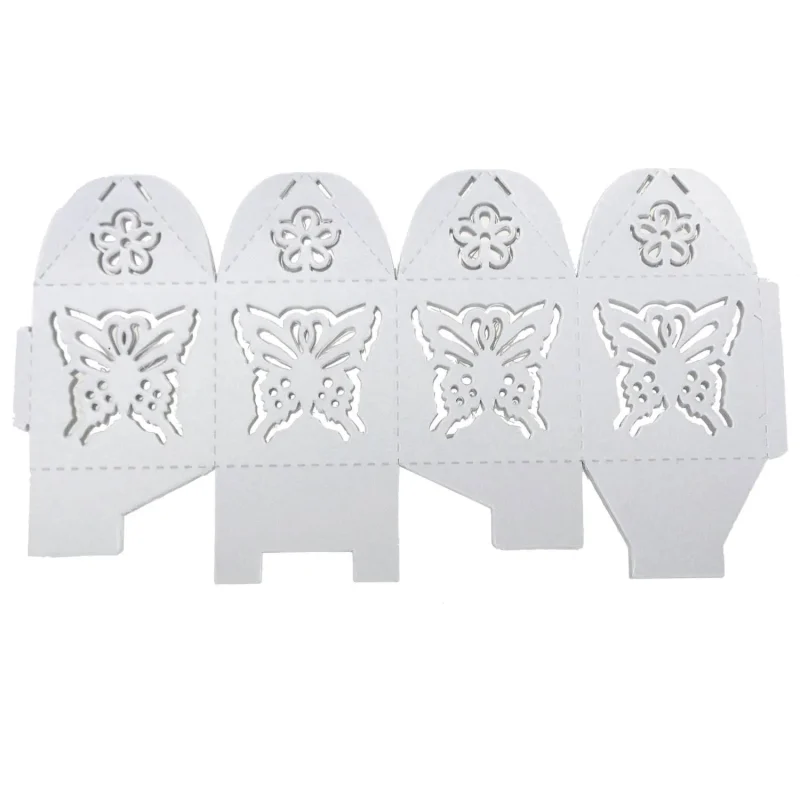 butterfly favor boxes 2 white 12 pack laser cut