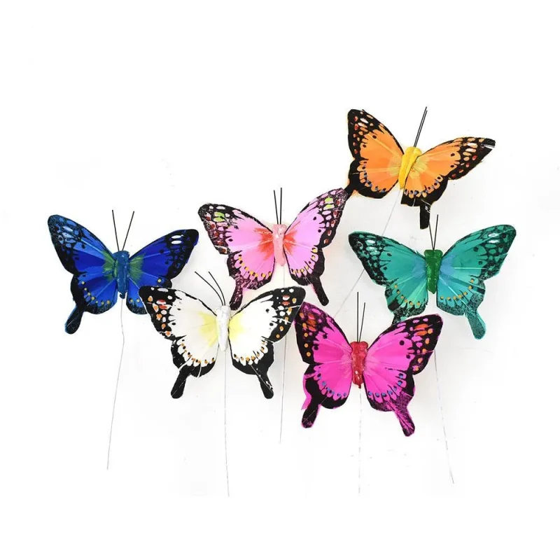 butterfly floral decor set 3 inch 12 pieces