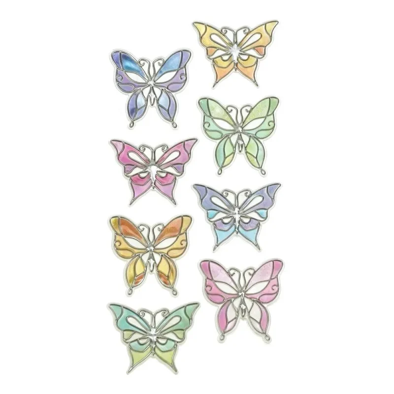 butterfly foil craft stickers 8 pack