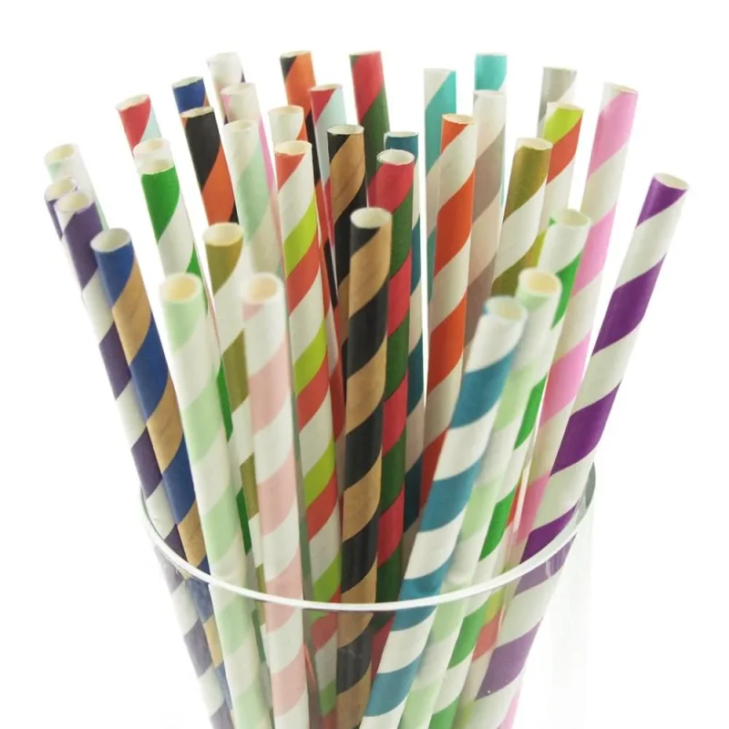 candy striped paper straws 7 3 4 25 pack