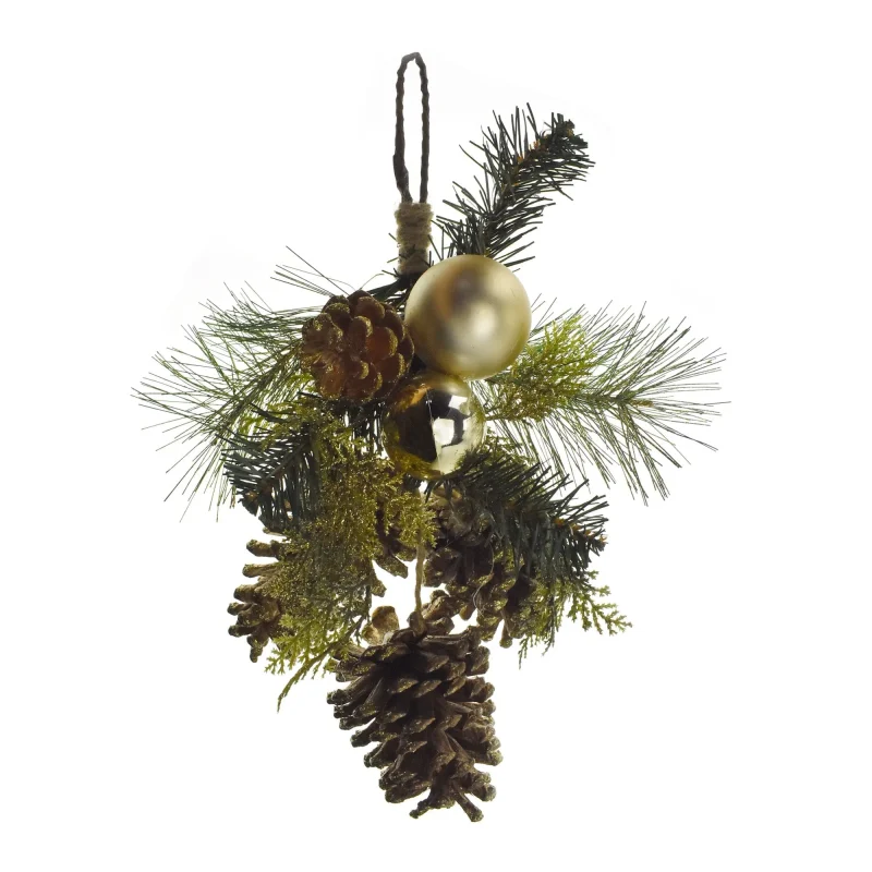 cedar pine cone ball door hanger 16 inch