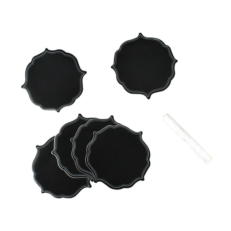 chalkboard circle labels 3 25 inch 7 pack with chalk