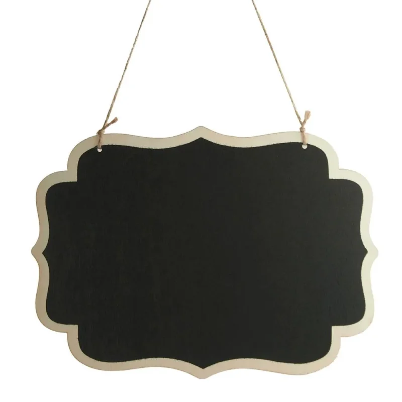 chalkboard hanging sign with decorative border 10 25