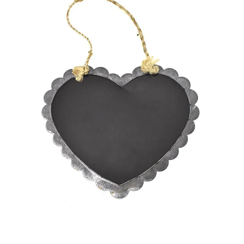 chalkboard heart sign with rope gray 15 75 inch