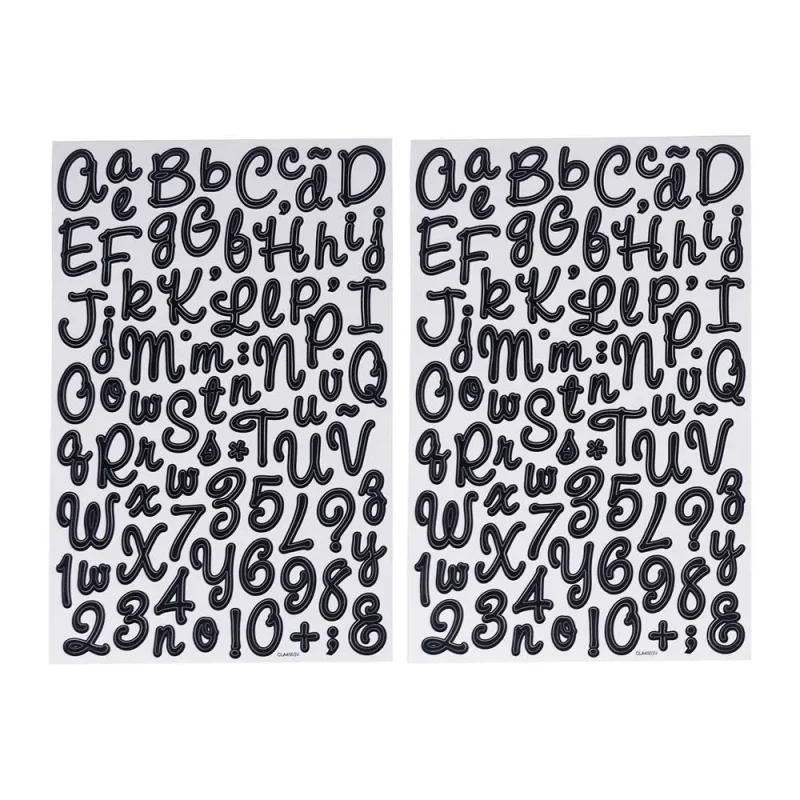 chalkboard italic alphabet stickers 7 8 inch 2 pack