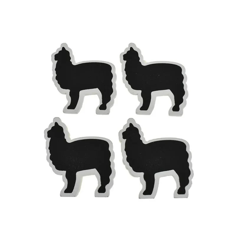 chalkboard llama wood stickers 2 x 4 pack self adhesive