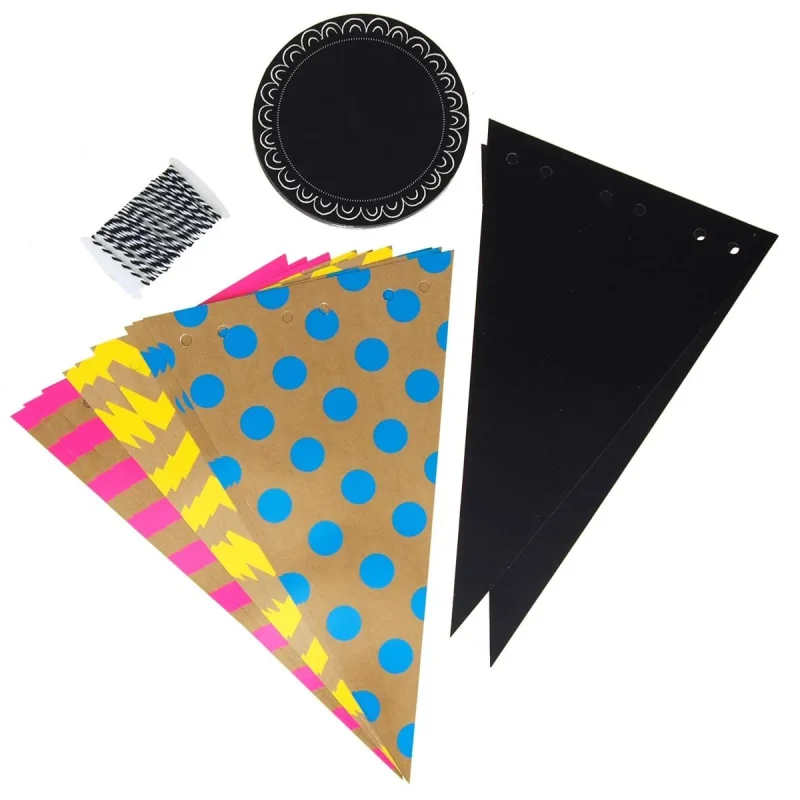 chalkboard pennant banner kit for birthdays 11 inch