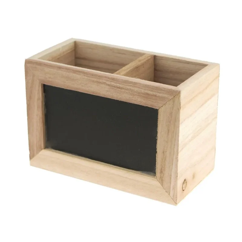 chalkboard wooden box 4 inch natural black finish