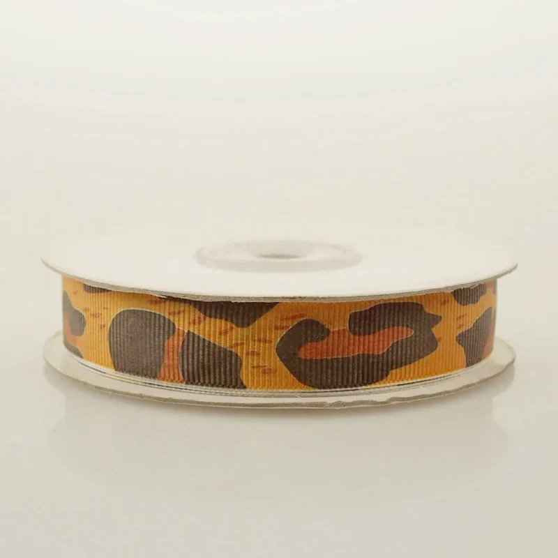 cheetah print grosgrain ribbon 25 yards