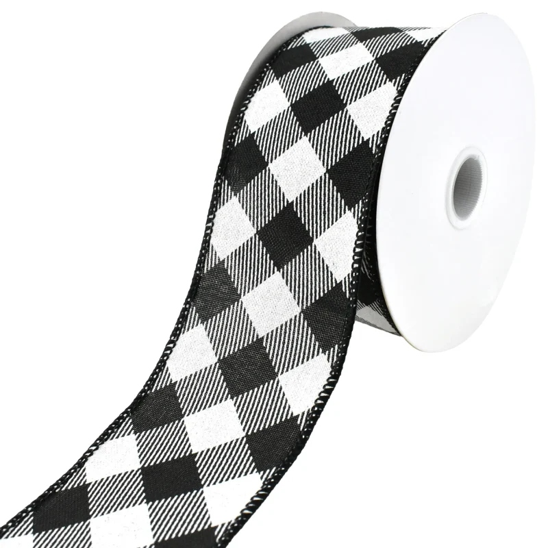 chesterfield plaid wired ribbon 2 5 x 10 yards