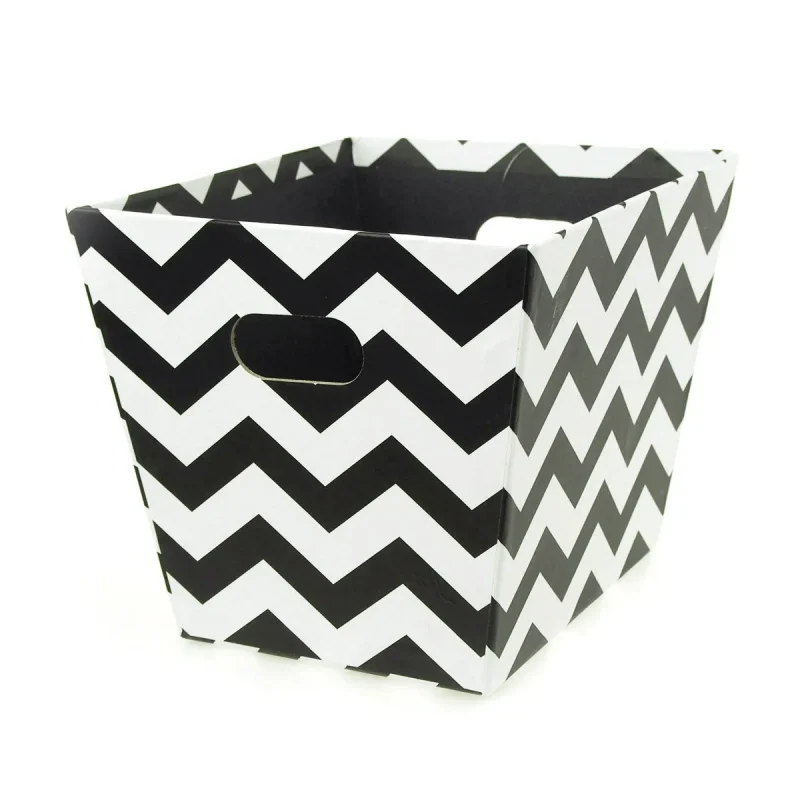 chevron black cardboard market tray 8 5 inch