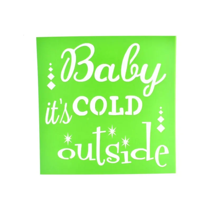 christmas multi media stencil 6 baby it s cold outside