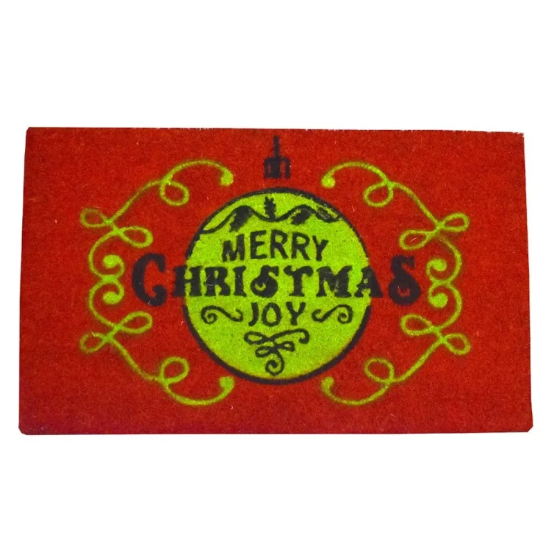 christmas sphere swirl coir doormat 29 5 x 18 holiday decor