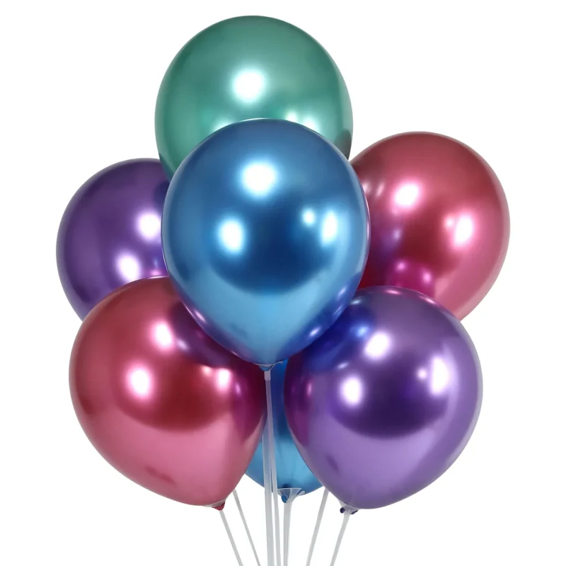 chrome balloon party pack 50 assorted 12 inch balloons