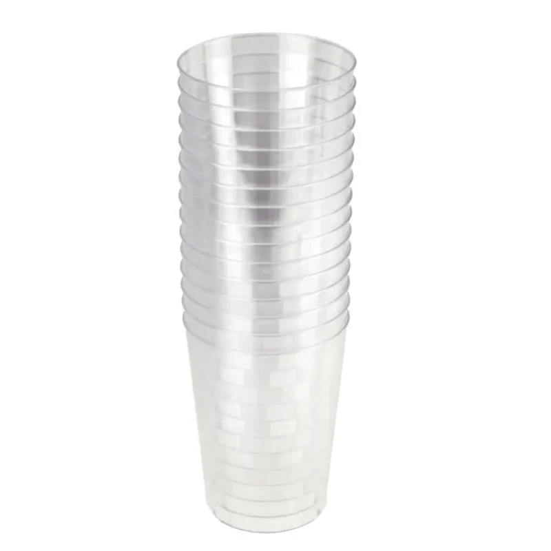 clear 10 oz plastic tumblers 3 inch 15 pack