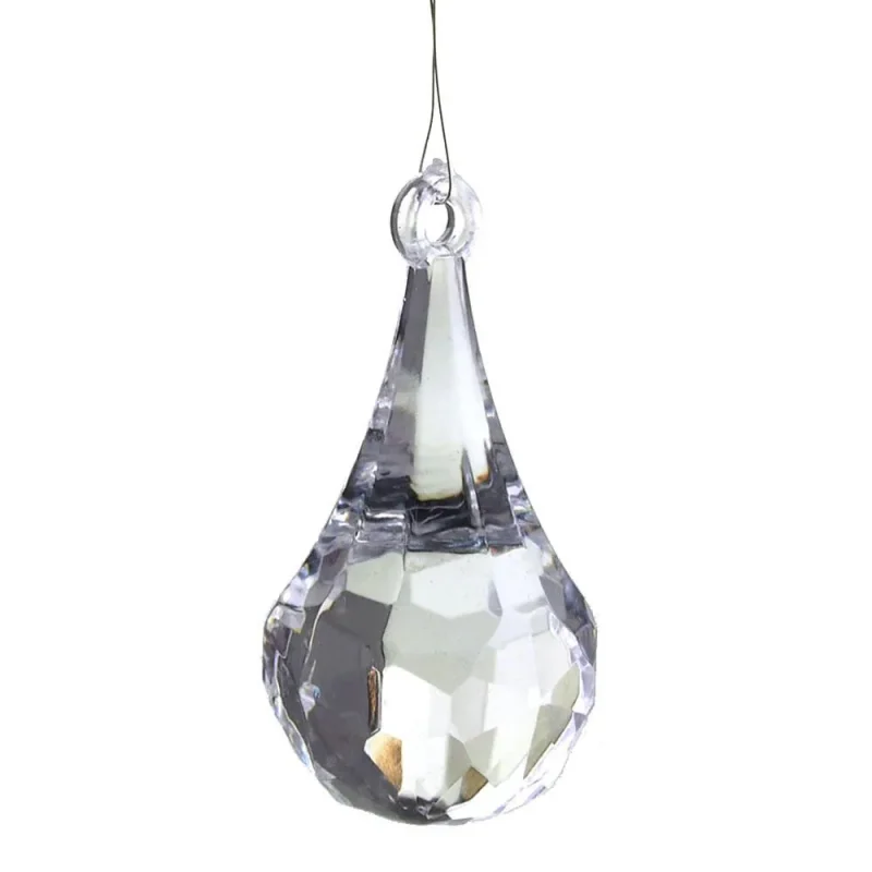 clear 2 inch raindrop hanging crystal chandelier kit 12 piece