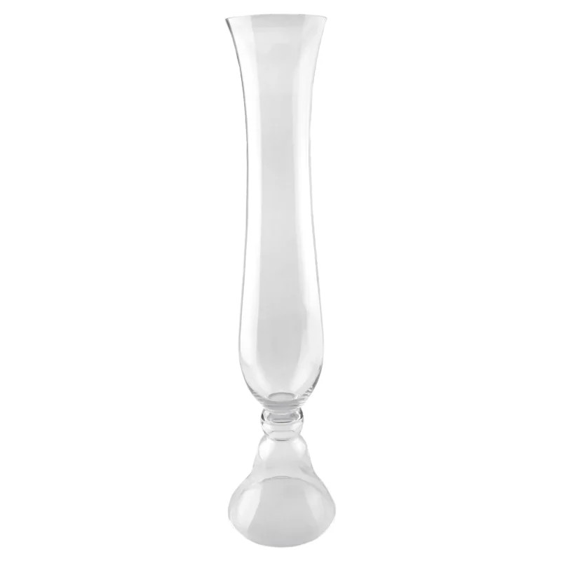 clear 30 x 7 trumpet glass vases set of 2