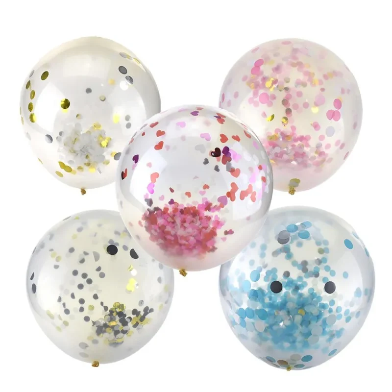 clear 36 inch confetti balloons 2 pack