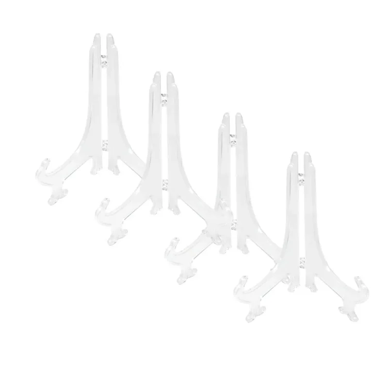 clear 4 inch acrylic mini easel stands set of 4