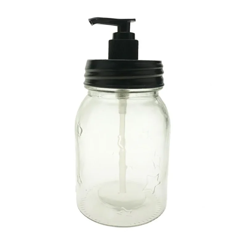 clear 7 inch mason jar soap dispenser