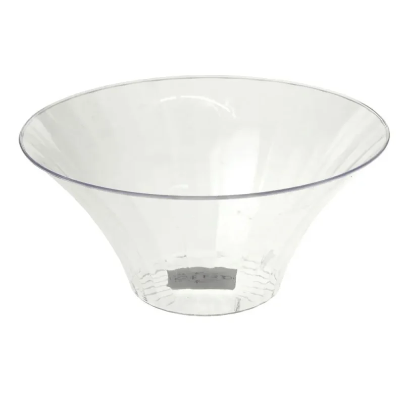 clear 7 inch plastic flared favor bowl