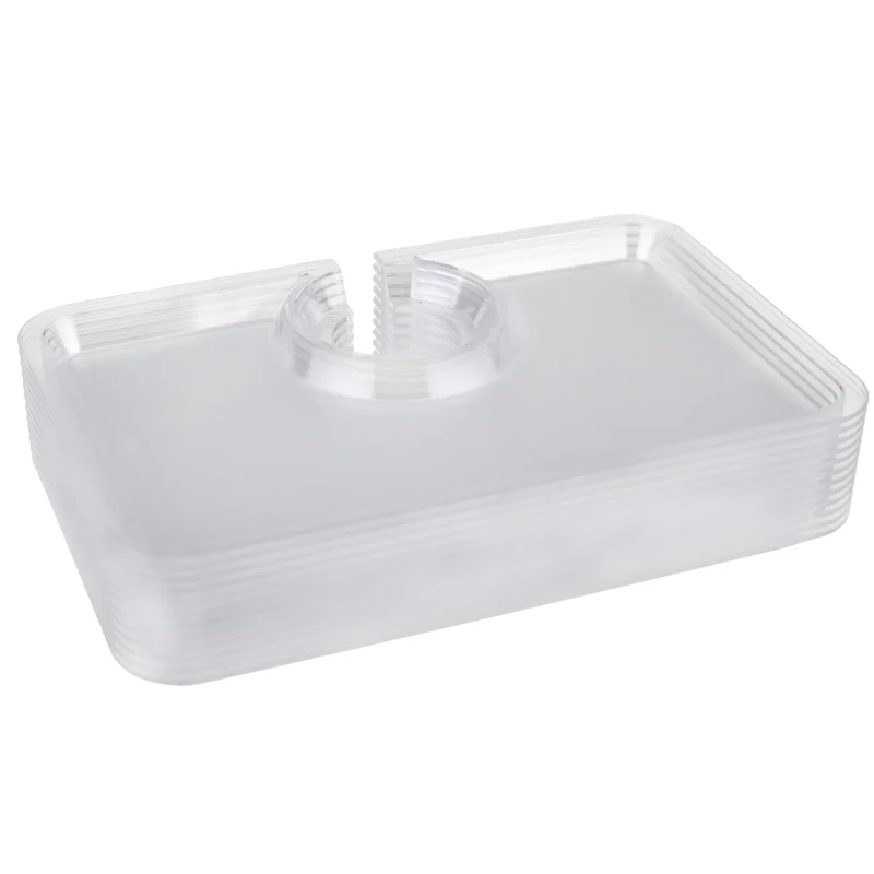 clear 8 inch plastic plates with cup holders 12 pack