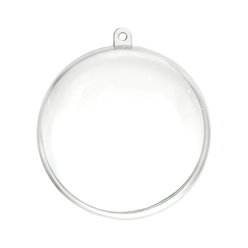 clear acrylic 3 inch fillable christmas ornament