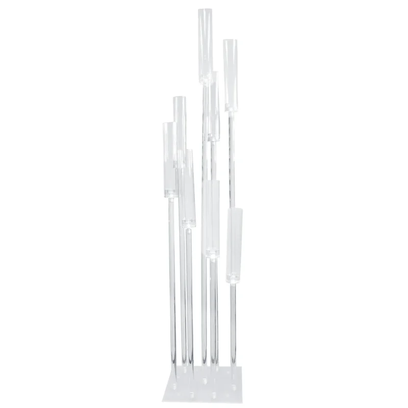 clear acrylic 8 cylinder candle holder 54 inch centerpiece