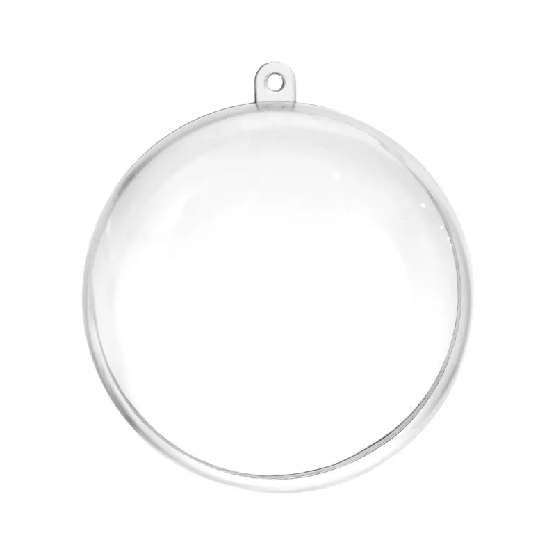 clear acrylic fillable 4 inch christmas ball ornament