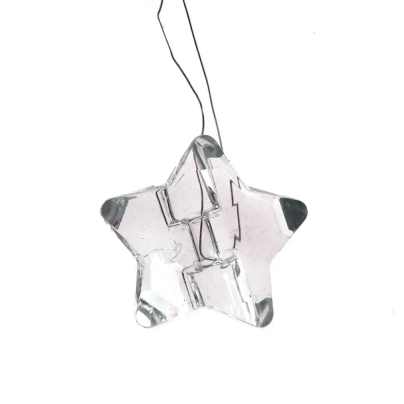 clear acrylic hanging star crystals 1 inch 50 pack